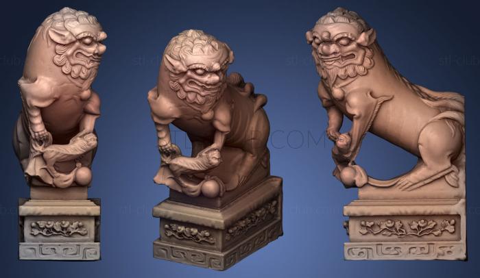 3D model Lion Statue 015 F (STL)